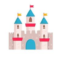 fairytale castles. medieval buildings fortress fantasy gothic architecture towers for kings and queens. vector castles.