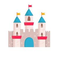 fairytale castles. medieval buildings fortress fantasy gothic architecture towers for kings and queens. vector castles.