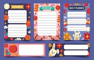 Journal Template Seollal Collection vector