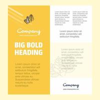 Wheat Business Company Poster Template with place for text and images vector background