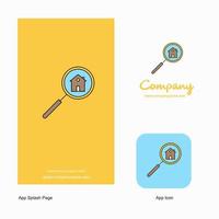 Search house Company Logo App Icon and Splash Page Design Creative Business App Design Elements vector