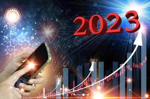 Concepts, goals for increasing and progressing in 2023 photo