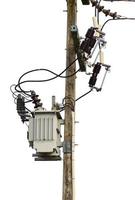 Transformer Most are mounted on poles. photo