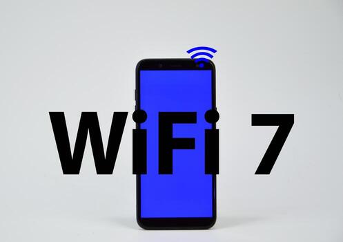 Concept Wi-Fi 7 Next Generation Networking Communication,high speed communication photo
