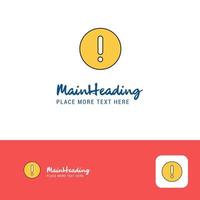 Creative Error Logo Design Flat color Logo place for Tagline Vector Illustration