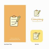 clipboard Company Logo App Icon and Splash Page Design Creative Business App Design Elements vector