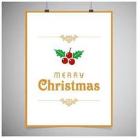 Merry Christmas creative design with white background vector