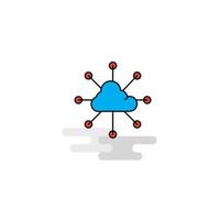 Flat Cloud network Icon Vector