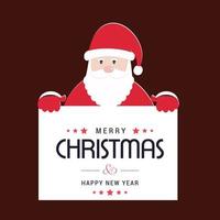 Merry Christmas creative design with red background vector