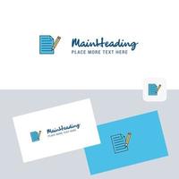 Write document vector logotype with business card template Elegant corporate identity Vector