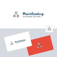 Networks vector logotype with business card template Elegant corporate identity Vector