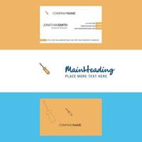 Beautiful Screw driver Logo and business card vertical Design Vector