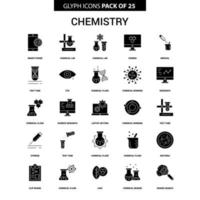 Chemistry Glyph Vector Icon set