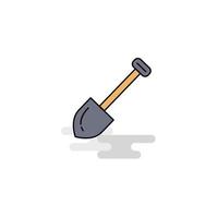 Flat Spade Icon Vector