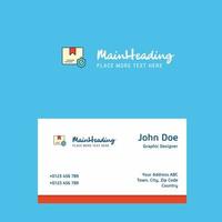 Protected document logo Design with business card template Elegant corporate identity Vector