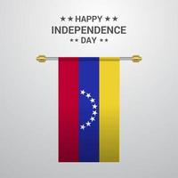 Venezuela Independence day hanging flag background vector