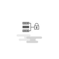 Secure network Web Icon Flat Line Filled Gray Icon Vector