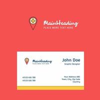 Hospital location logo Design with business card template Elegant corporate identity Vector