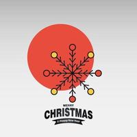 Christmas card with creative elegant design and light background vector