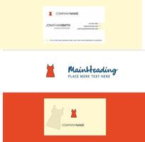 Beautiful Girls skirt Logo and business card vertical Design Vector