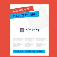 Power button Title Page Design for Company profile annual report presentations leaflet Brochure Vector Background