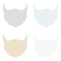Set of Beard in flat style isolated vector