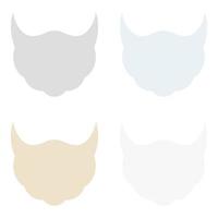 Set of Beard in flat style isolated vector