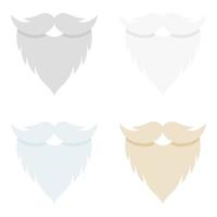 Set of Beard in flat style isolated vector