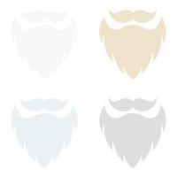 Set of Beard in flat style isolated vector