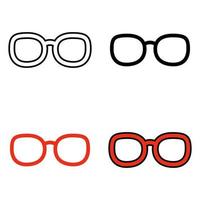 Set of Glasses in flat style isolated vector