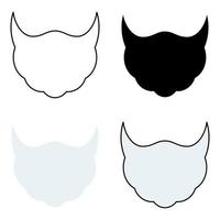 Set of Beard in flat style isolated vector