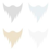 Set of Beard in flat style isolated vector