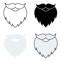 Set of Beard in flat style isolated vector
