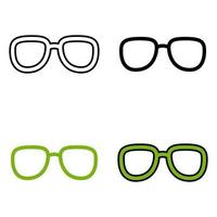 Set of Glasses in flat style isolated vector