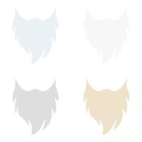 conjunto de barba en estilo plano aislado vector