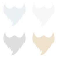 Set of Beard in flat style isolated vector
