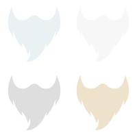 Set of Beard in flat style isolated vector