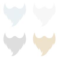 conjunto de barba en estilo plano aislado vector