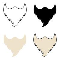 Set of Beard in flat style isolated vector