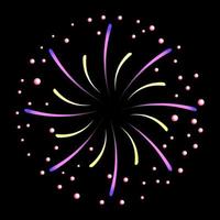 Modern flat illustration of firework vector