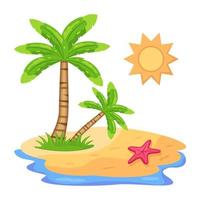 Look at this beautiful tropical island illustration vector