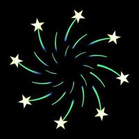 Modern flat illustration of firework vector