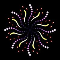 Modern flat illustration of firework vector