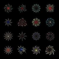 Modern flat illustration of firework vector