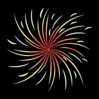 Modern flat illustration of firework vector