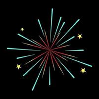 Modern flat illustration of firework vector