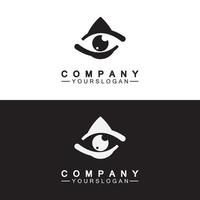 Eye drop logo icon design template vector