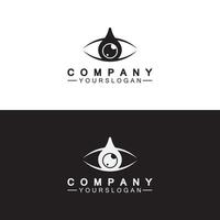 Eye drop logo icon design template vector