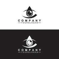 Eye drop logo icon design template vector