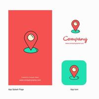 Map pointer Company Logo App Icon and Splash Page Design Creative Business App Design Elements vector